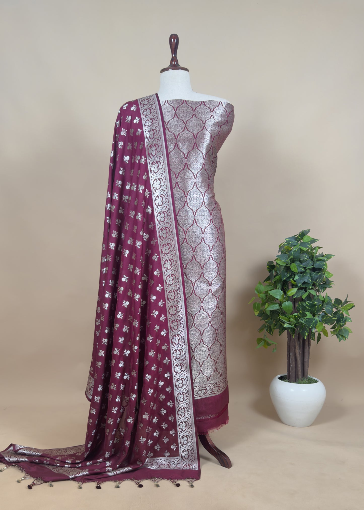 Shop designer katan silk suit for party and wedding celebration