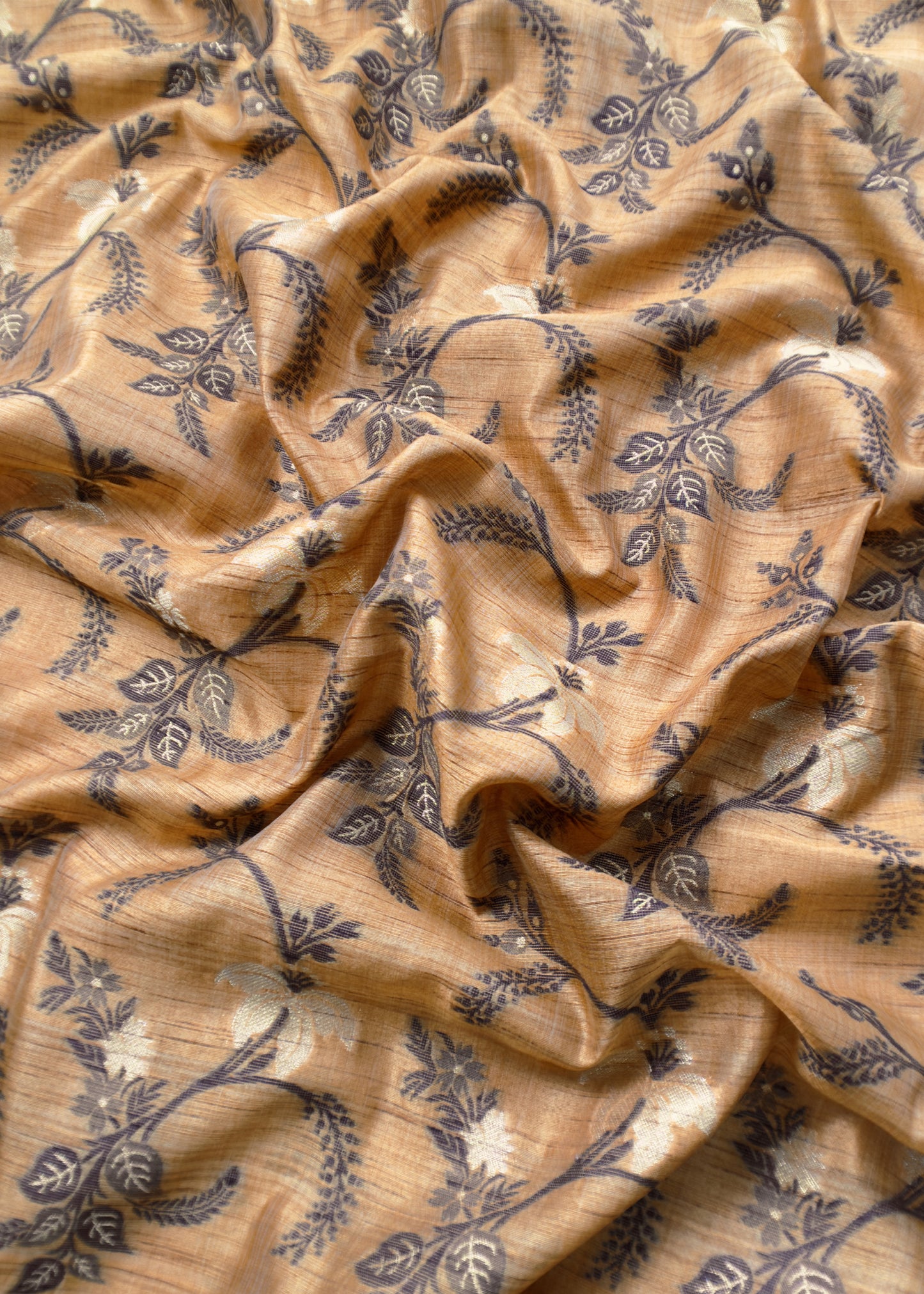 Traditional indian wedding wear tussar silk suit