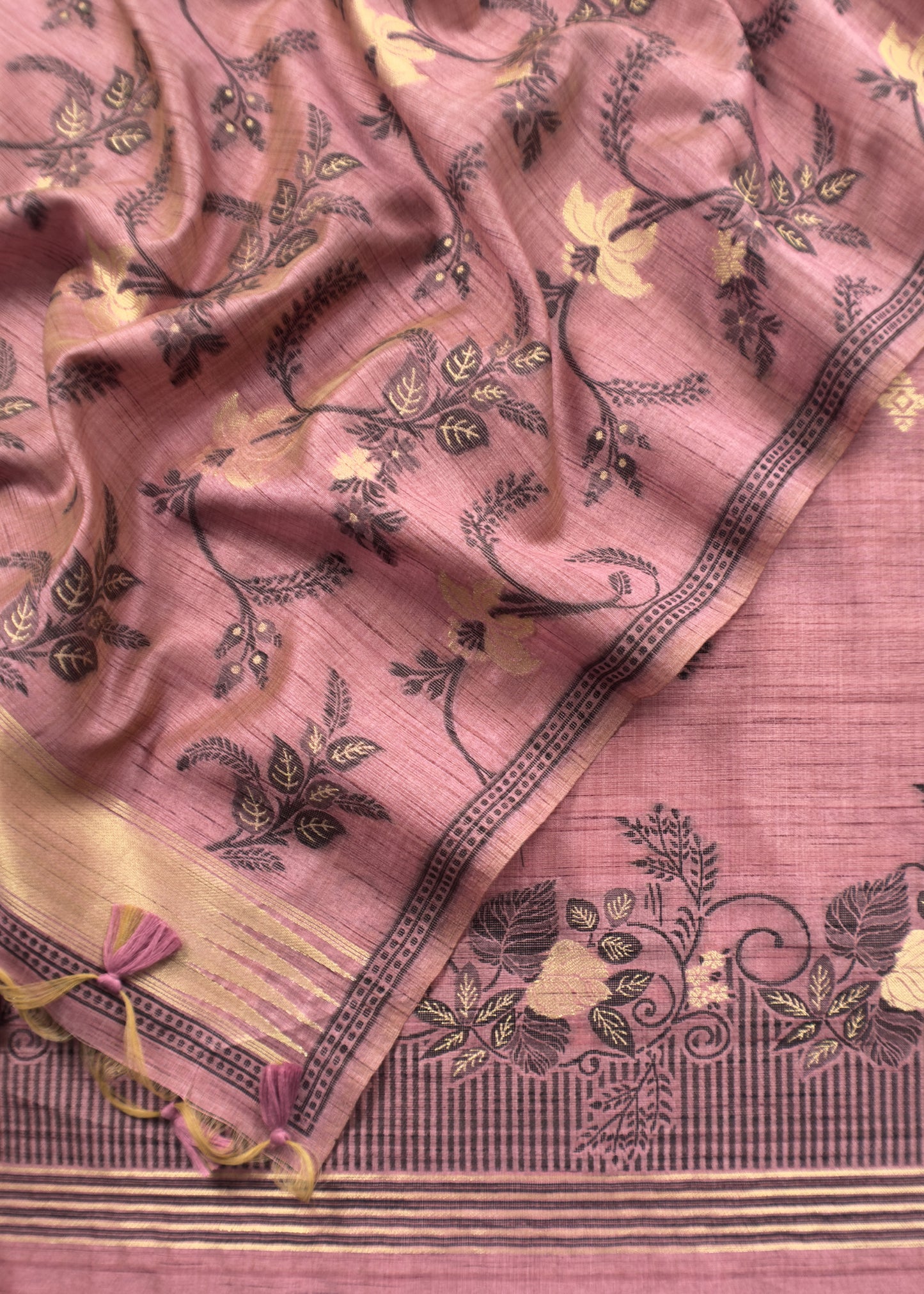 Traditional indian wedding wear tussar silk suit
