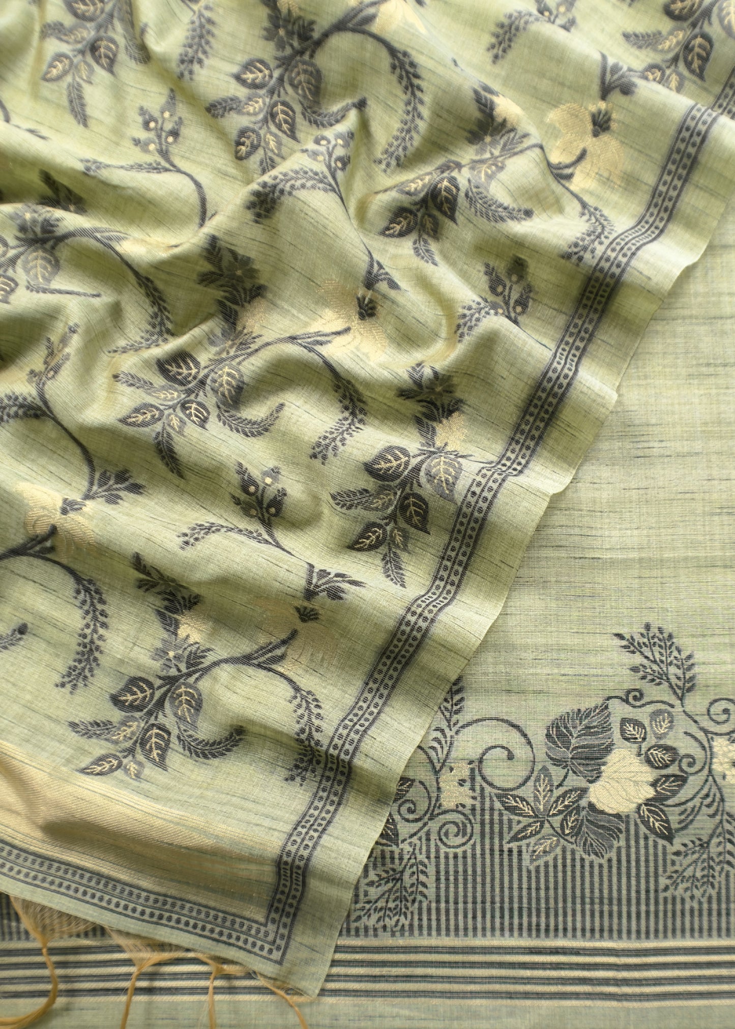Traditional indian wedding wear tussar silk suit