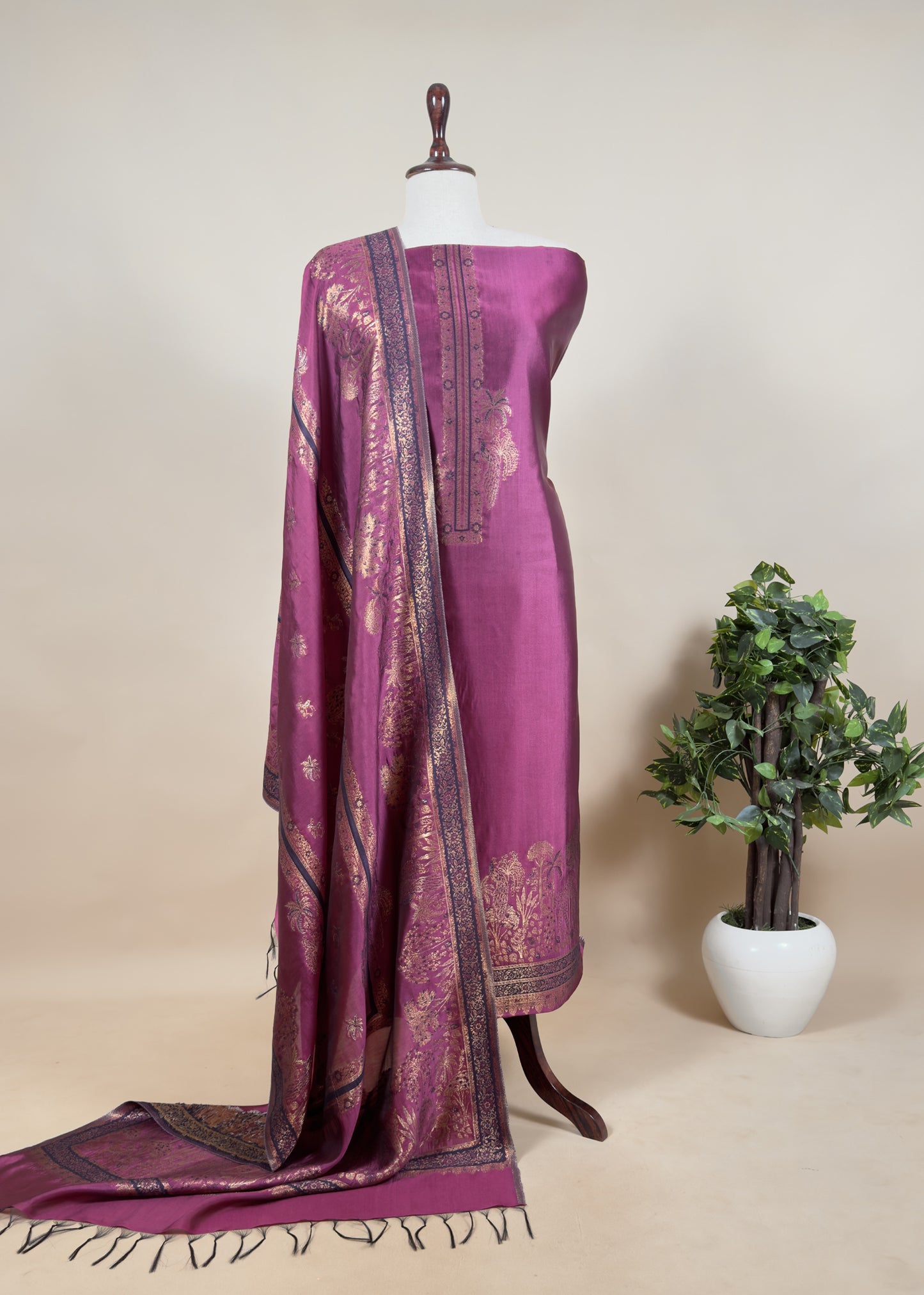 wedding wear kani silk suit