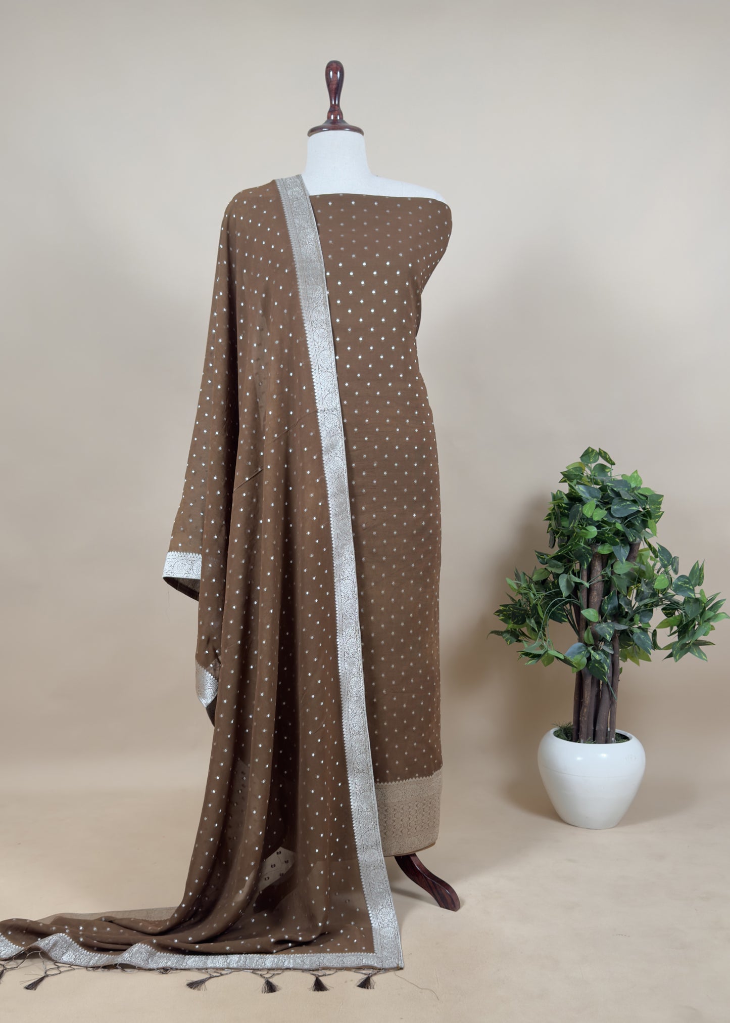 Wedding wear banarasi georgette suit set
