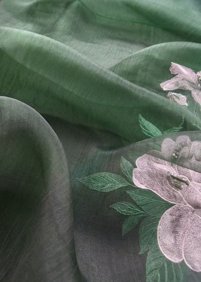 unstitched organza suit