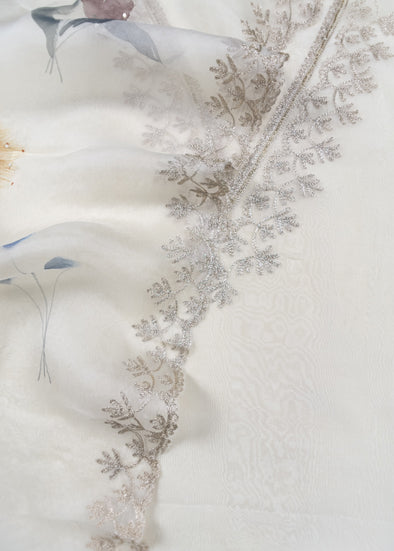 online organza suit with handpainted