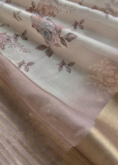 Brown Chanderi Suit With Digital Print Dupatta