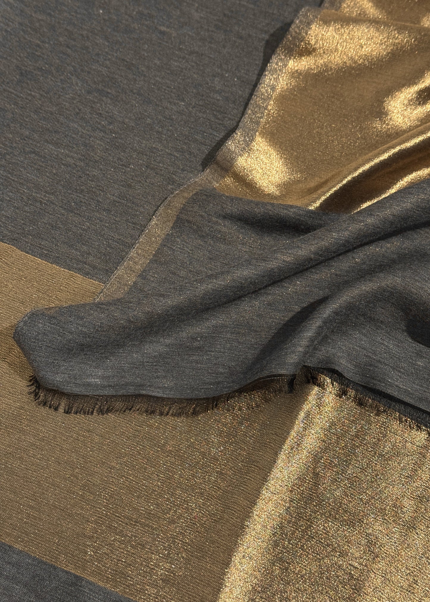 Pure wool double gold shaded stole
