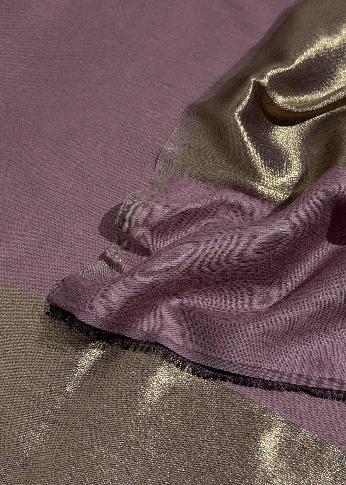 Pure wool double gold shaded stole