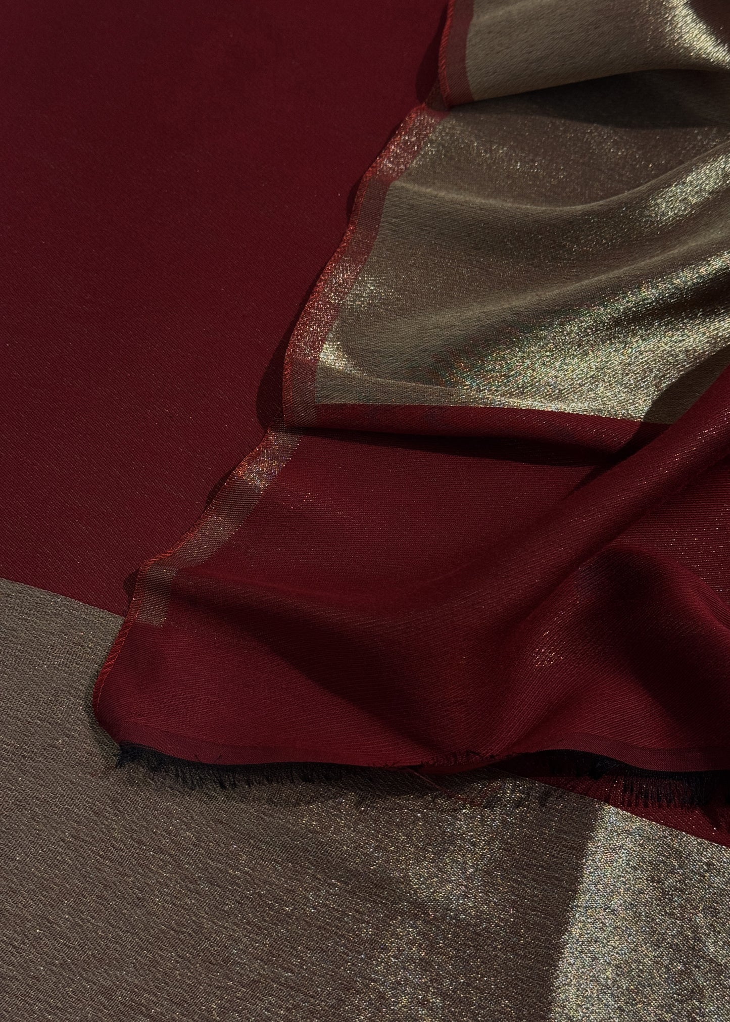 Pure wool double gold shaded stole