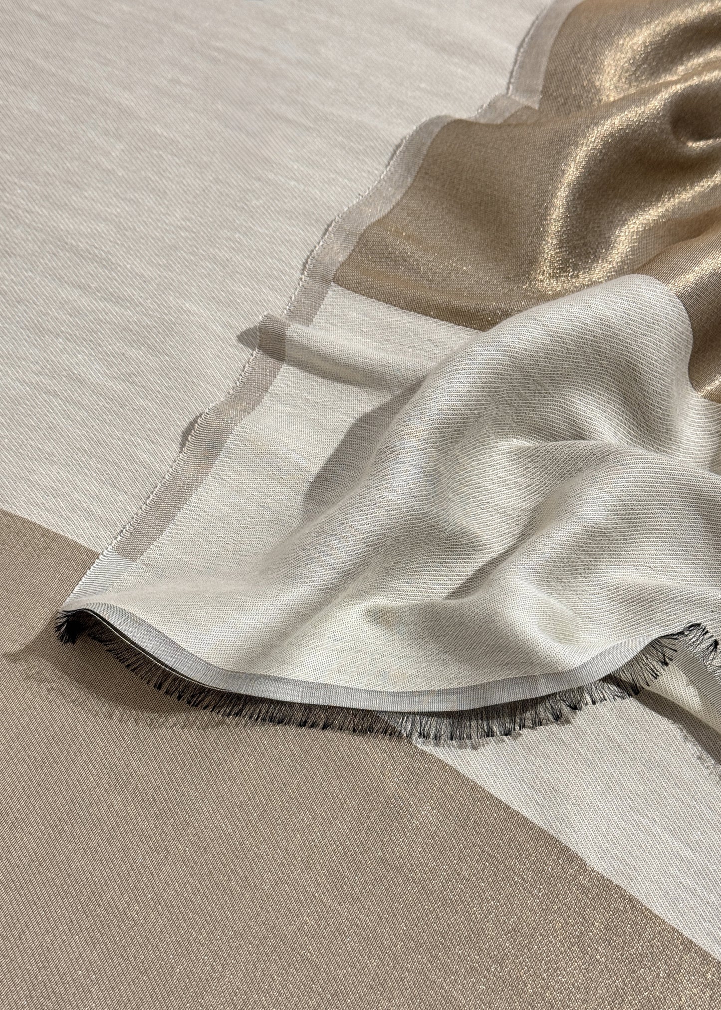 Pure wool double gold shaded stole