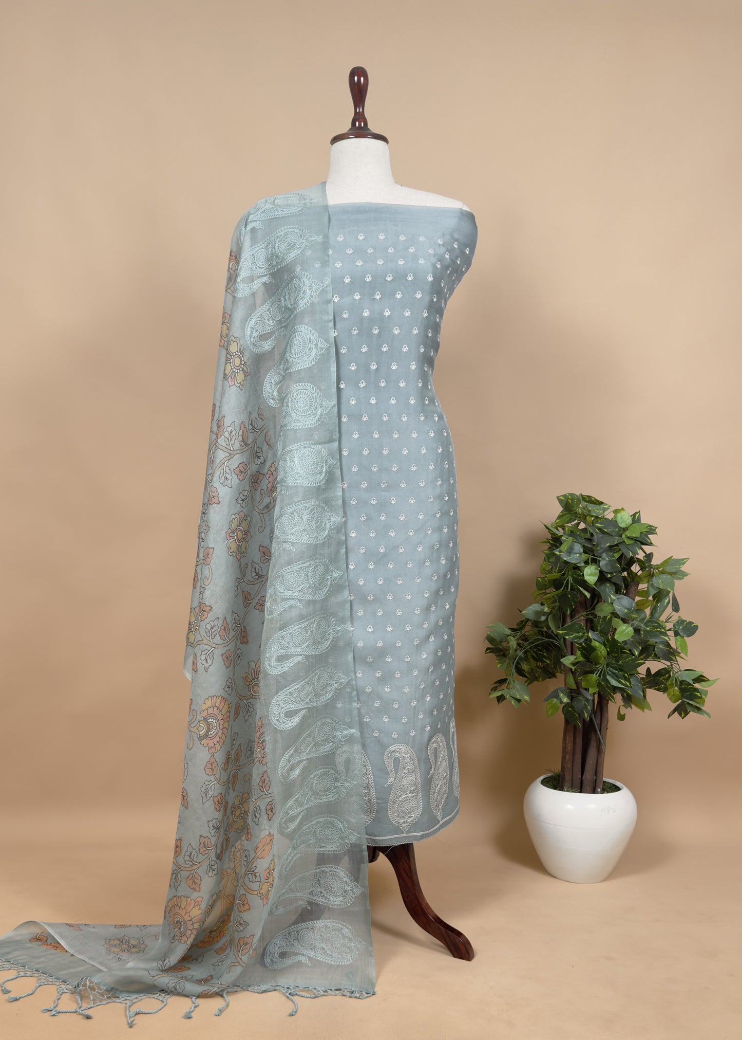 Indian traditional wear organza fabric