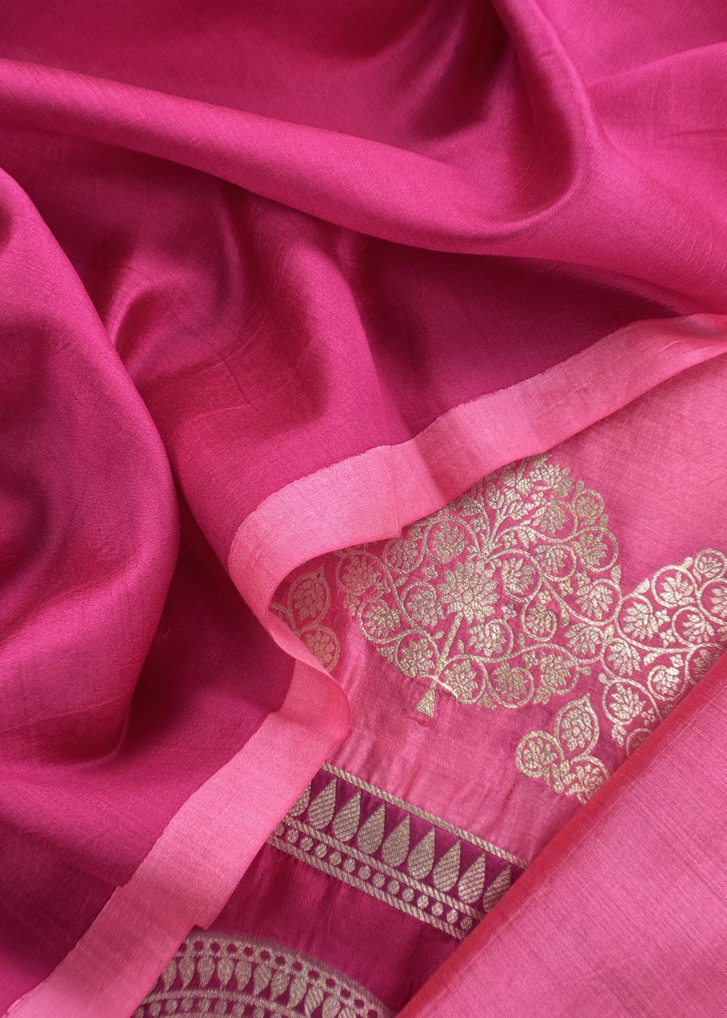 Pink Designer Handwoven Silk Suit Fabric With Zari Weaving