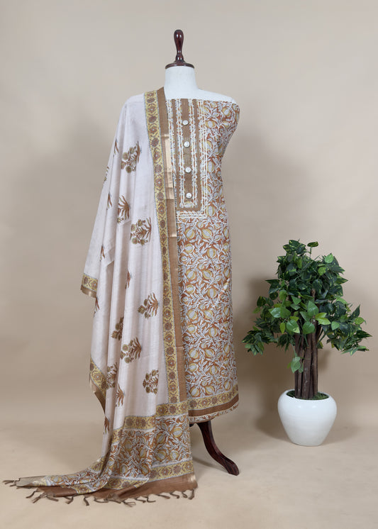 chanderi suit with dupatta
