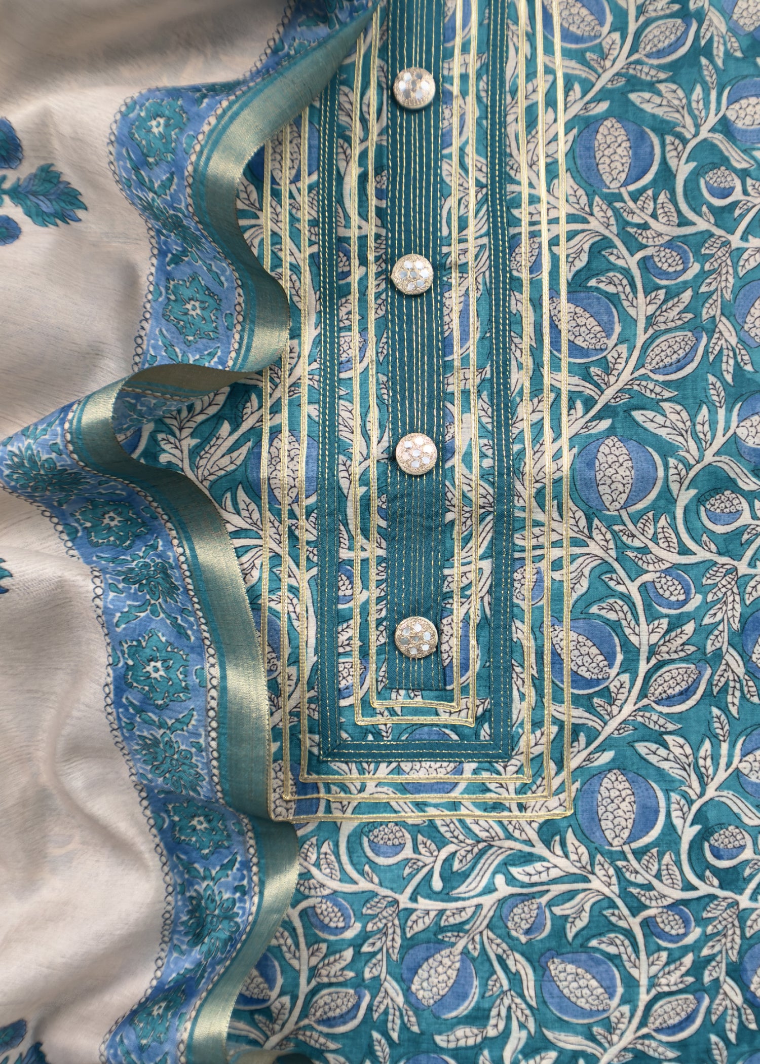summer wear chanderi suit