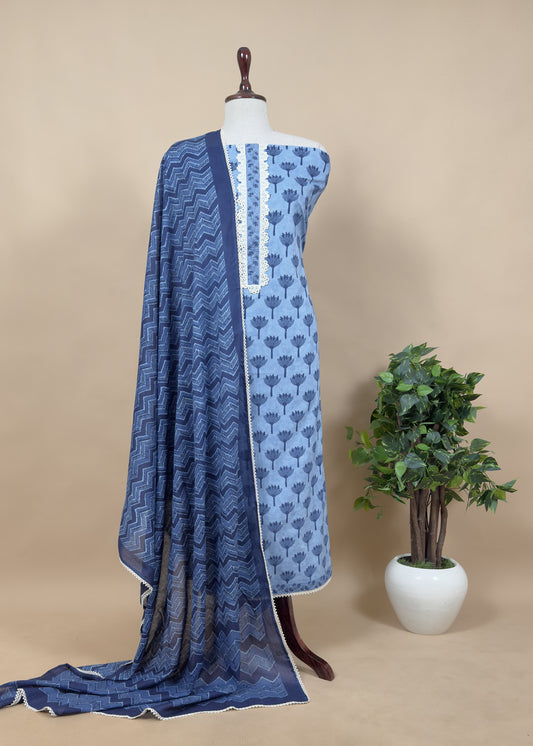 unstitched cotton suit
