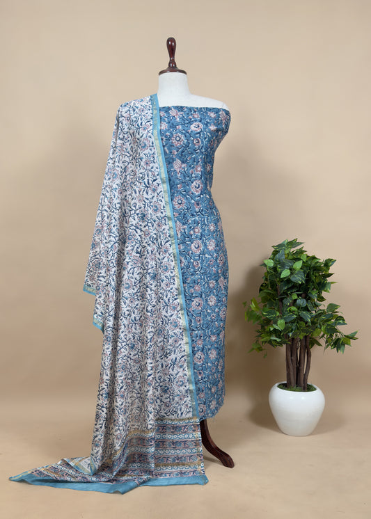 Summer wear Suit Pure Chanderi Fabric