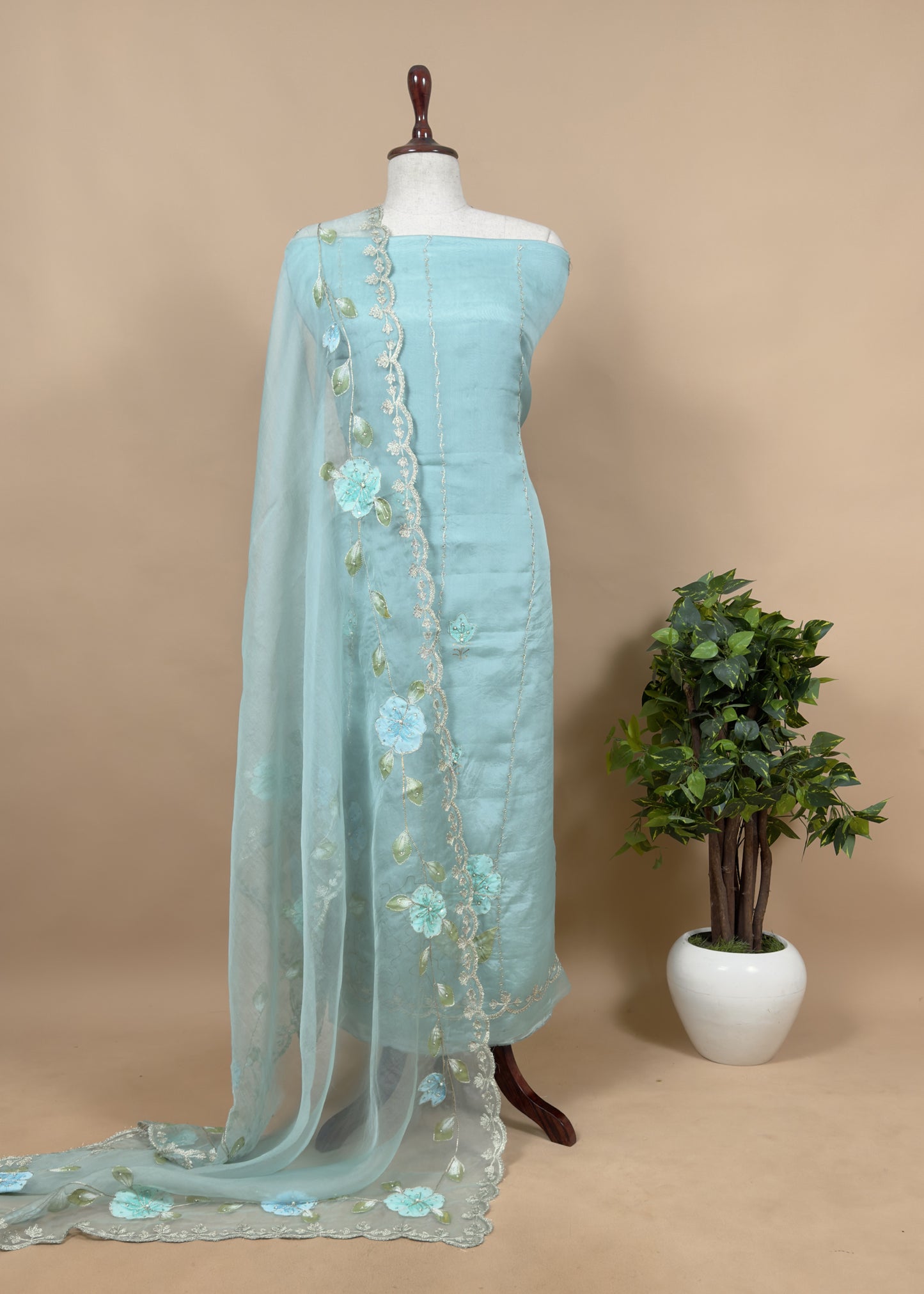 Buy pure organza suit at the best price