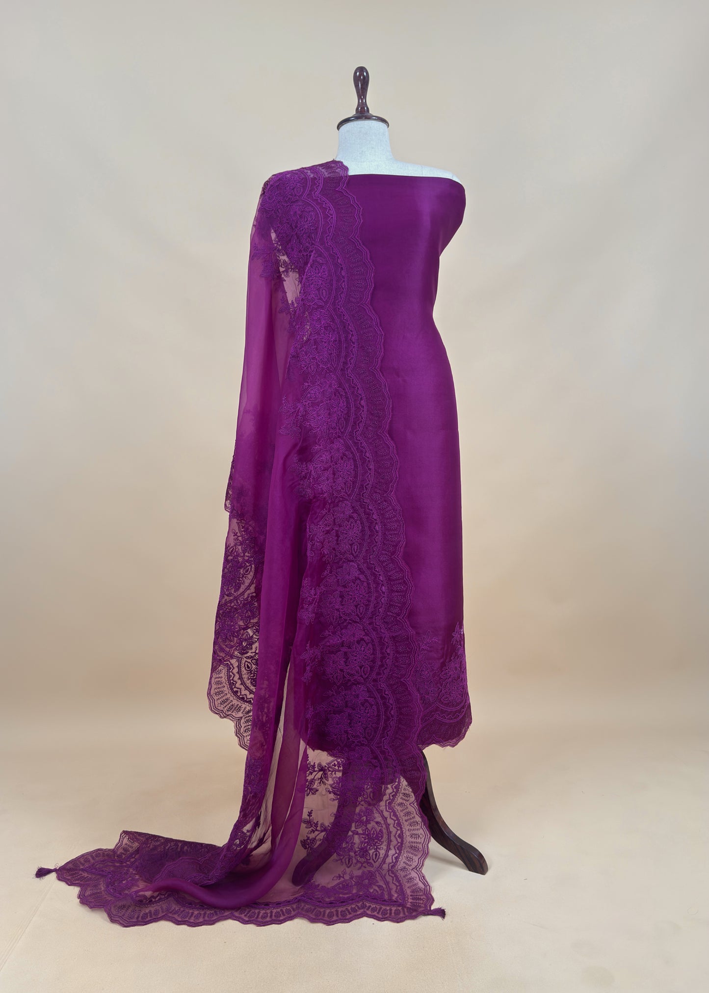 Kora silk suit for bridal trousseau