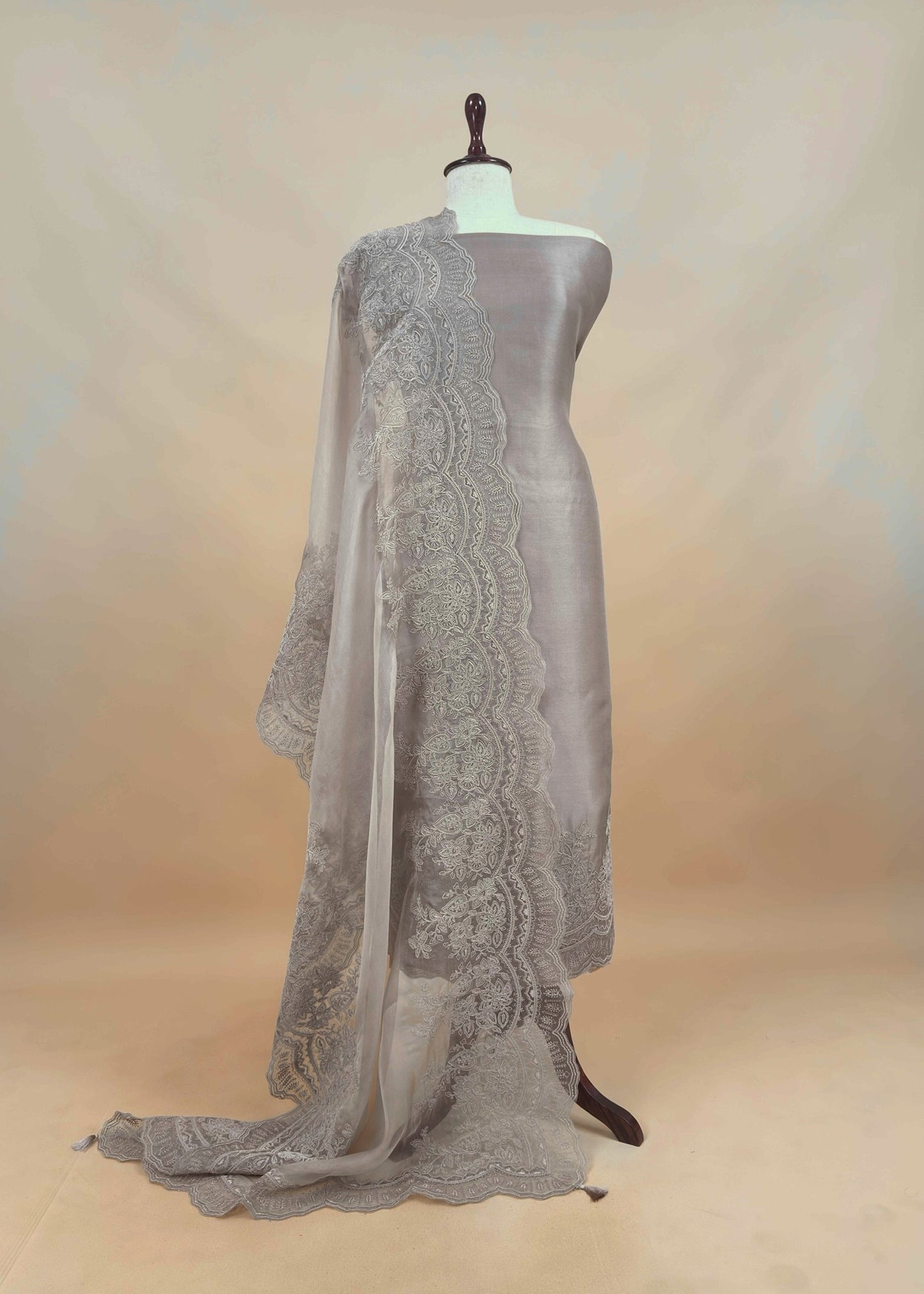 Kora silk suit for bridal trousseau