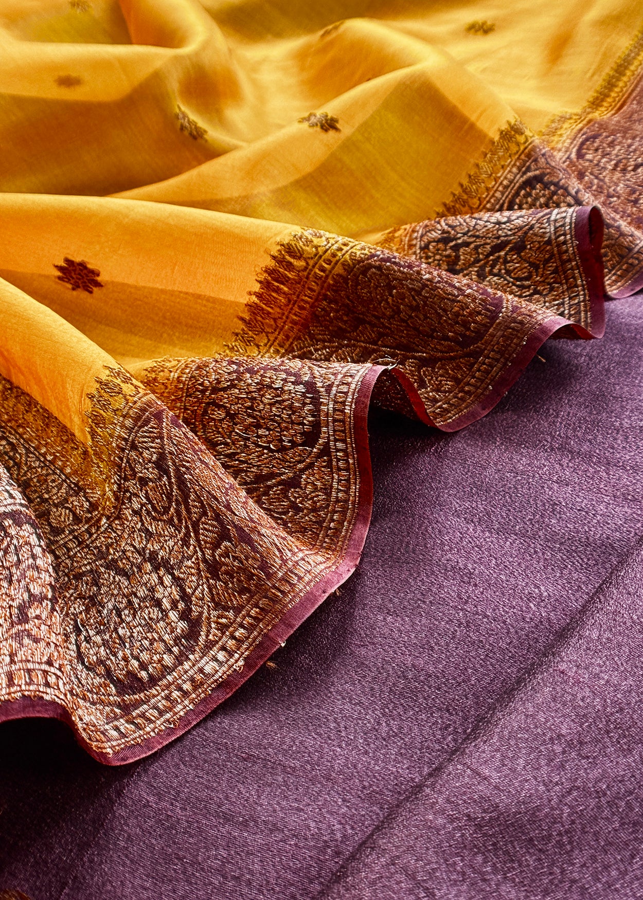 Indian ethnic wear raw silk suit with kora silk dupatta