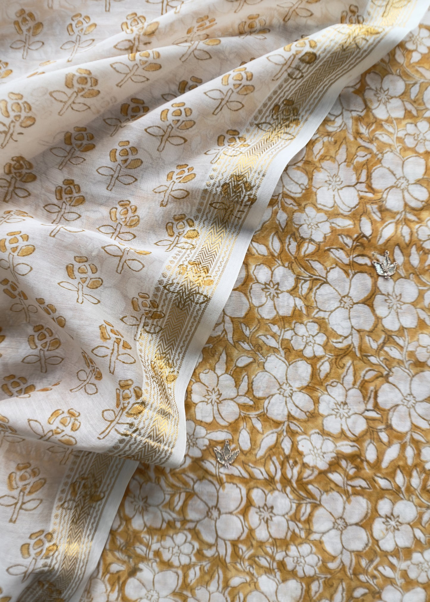 Buy Unstitched Ajrakh Chanderi Silk Suits