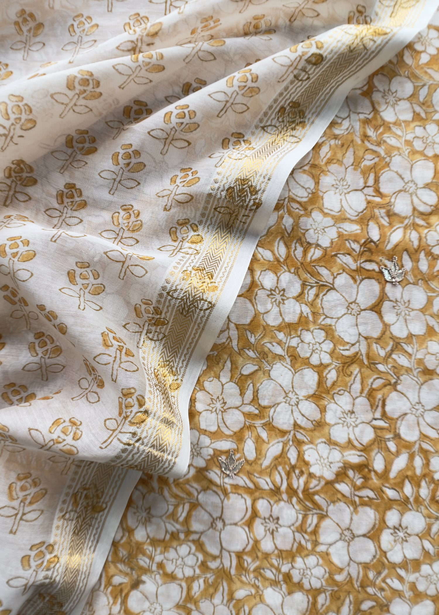 Buy Unstitched Ajrakh Chanderi Silk Suits