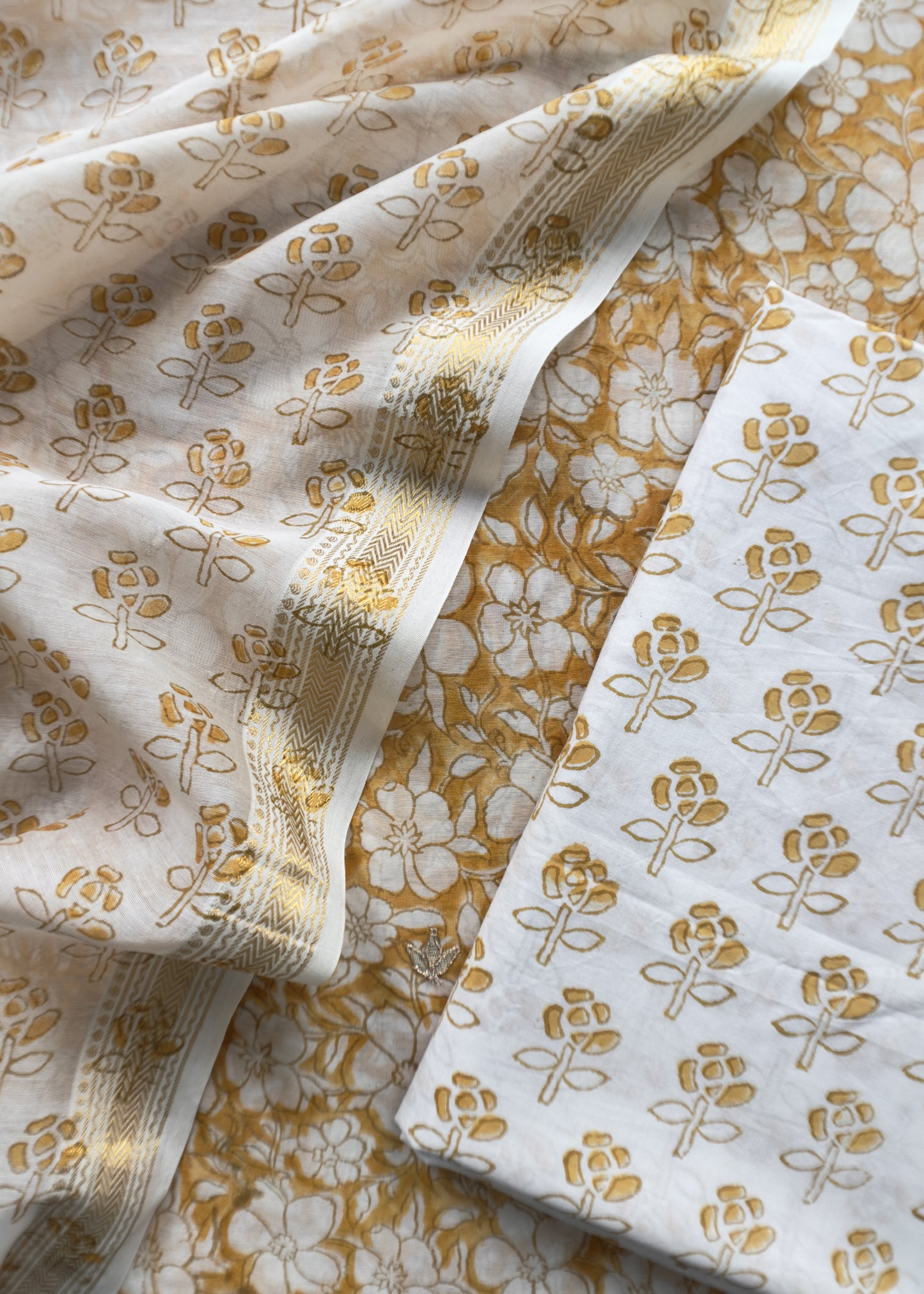 Buy Ajrakh Chanderi Suits Fabric Online