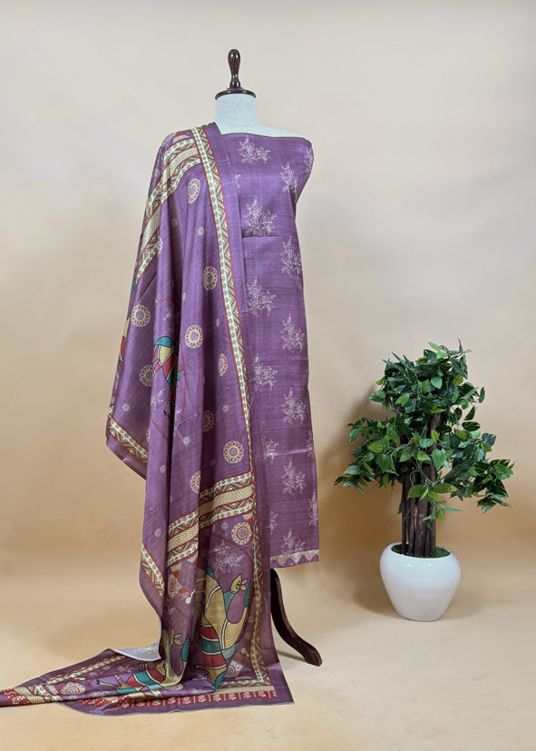 Digital Print Chanderi Suit Fabric
