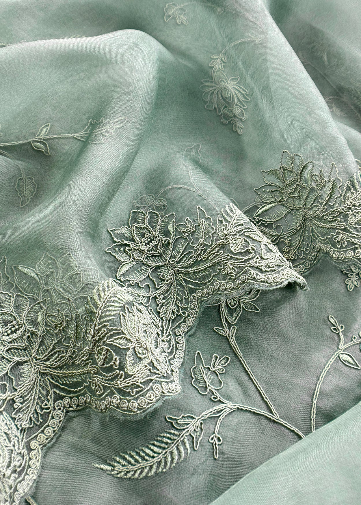 Premium quality kora silk unstitched suit with dupatta