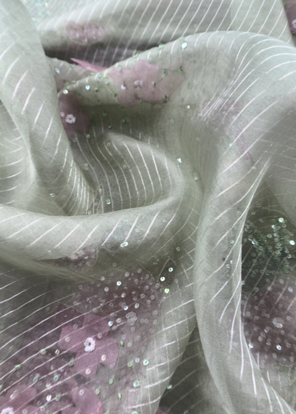 Crushed Tissue Silk Unstitched Suit
