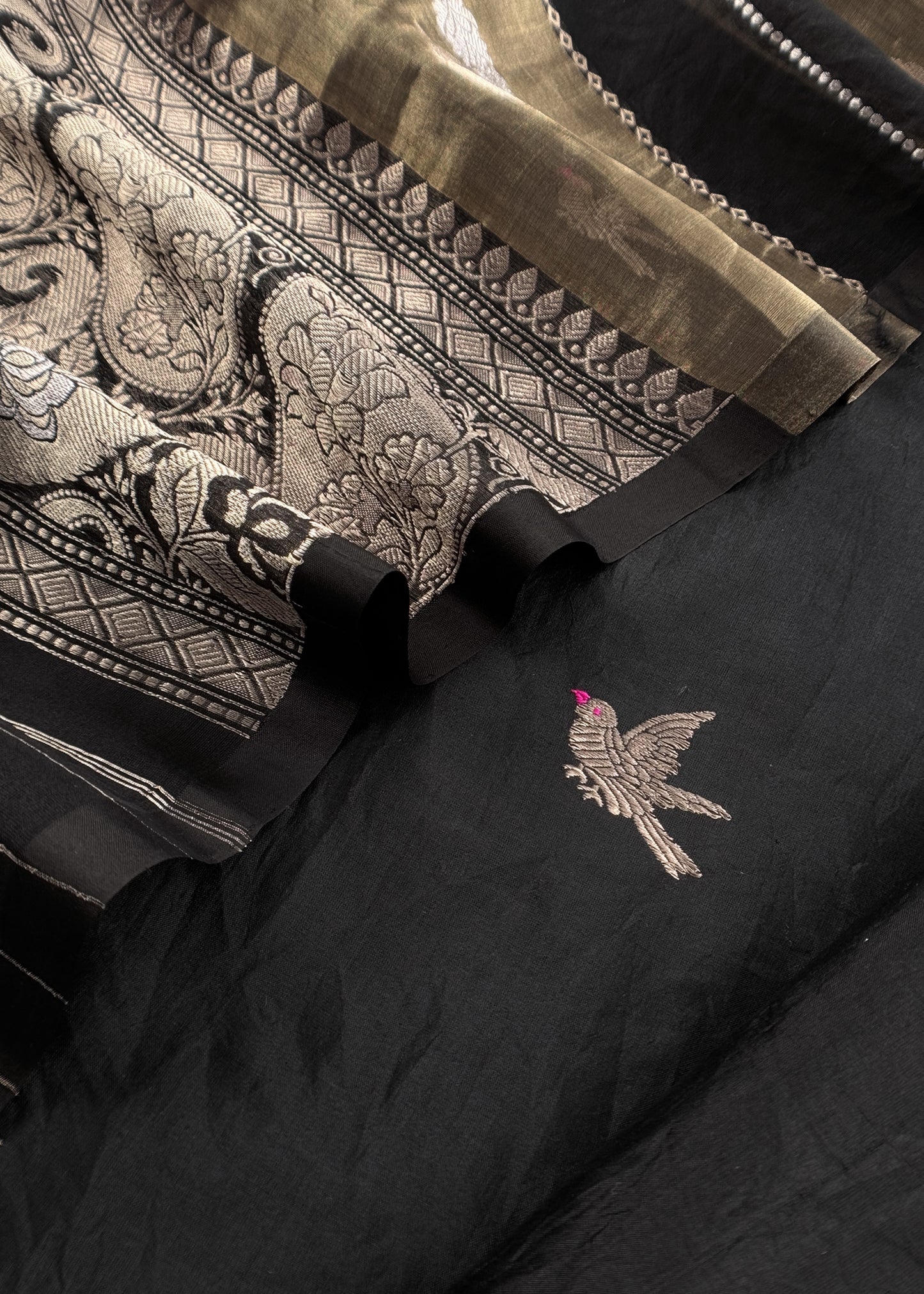 Luxe Chiraiya Handloom Silk Kurta And Tissue Silk Dupatta With Kadwa Weaving