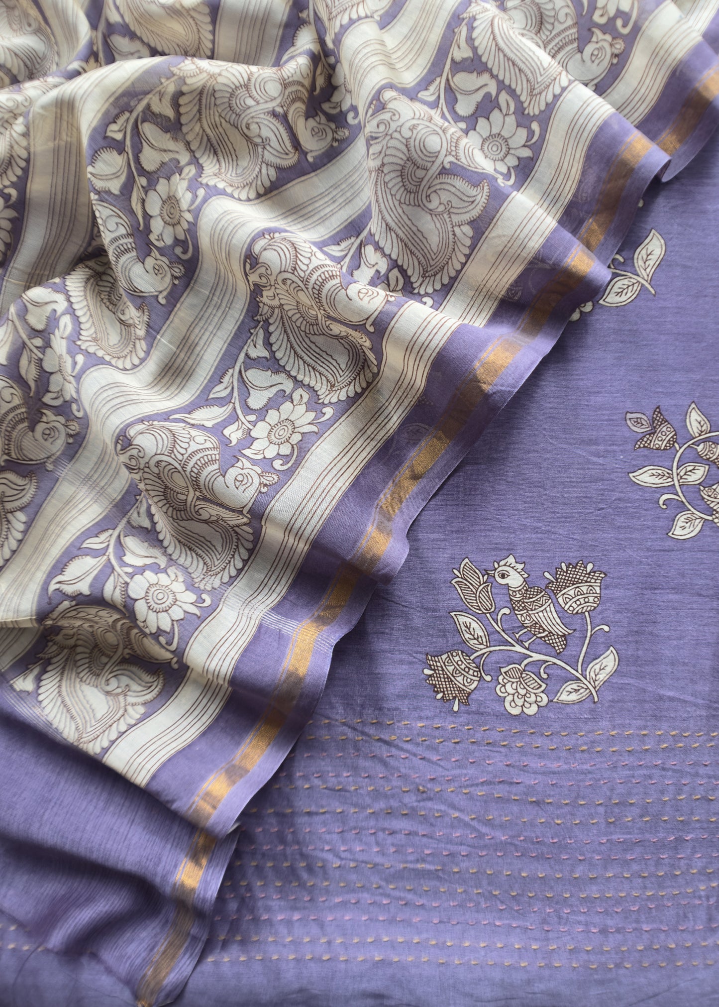 Pure maheshwari silk suit fabric
