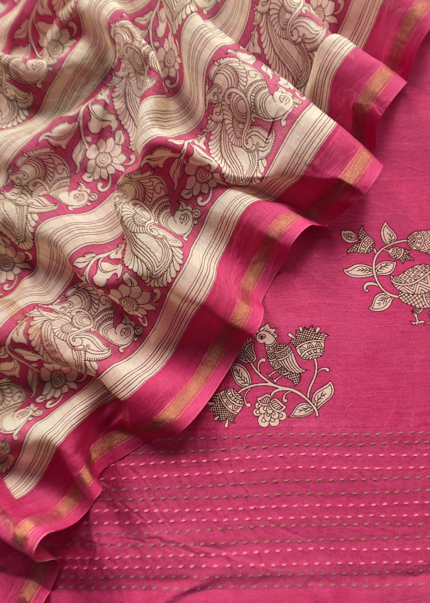 Pure maheshwari silk suit fabric