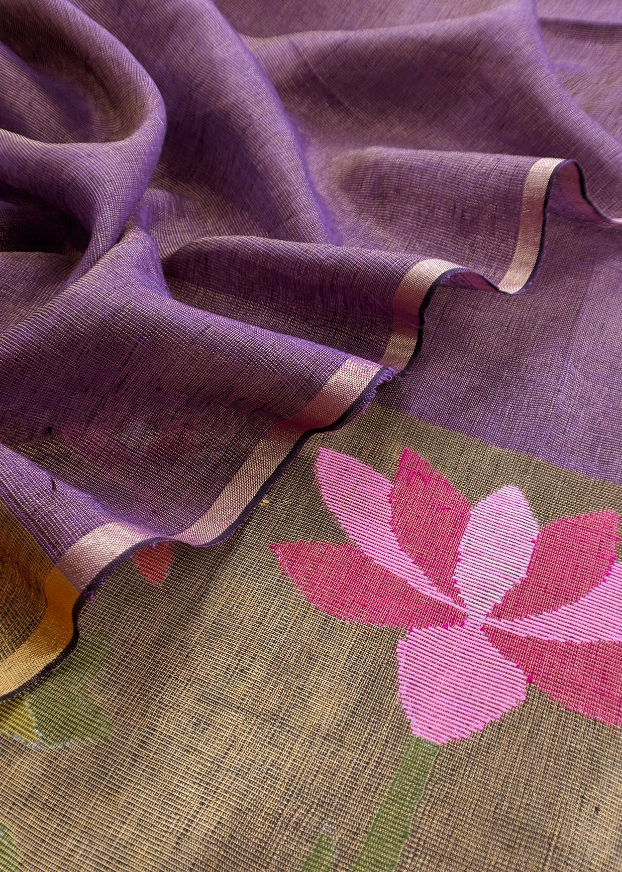 dupatta suit in linen