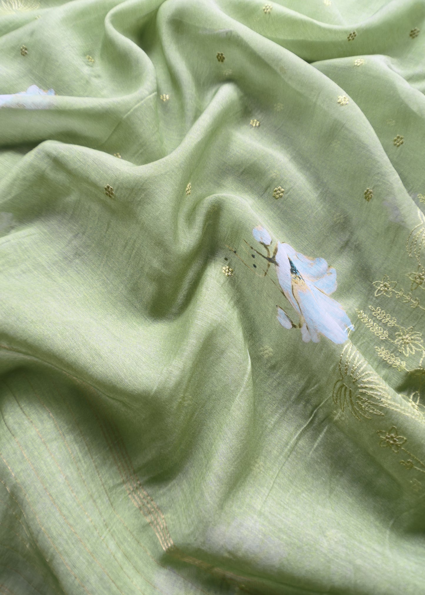 Indian traditional wear chanderi suit fabric