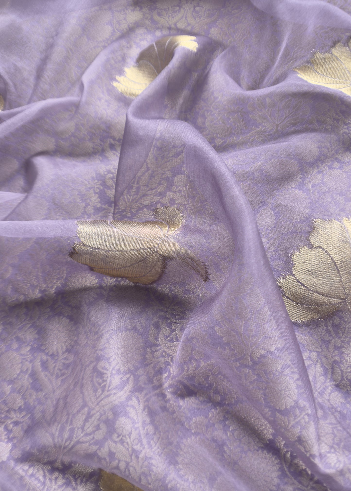 Indian Traditional Wear Brocade Organza Fabric