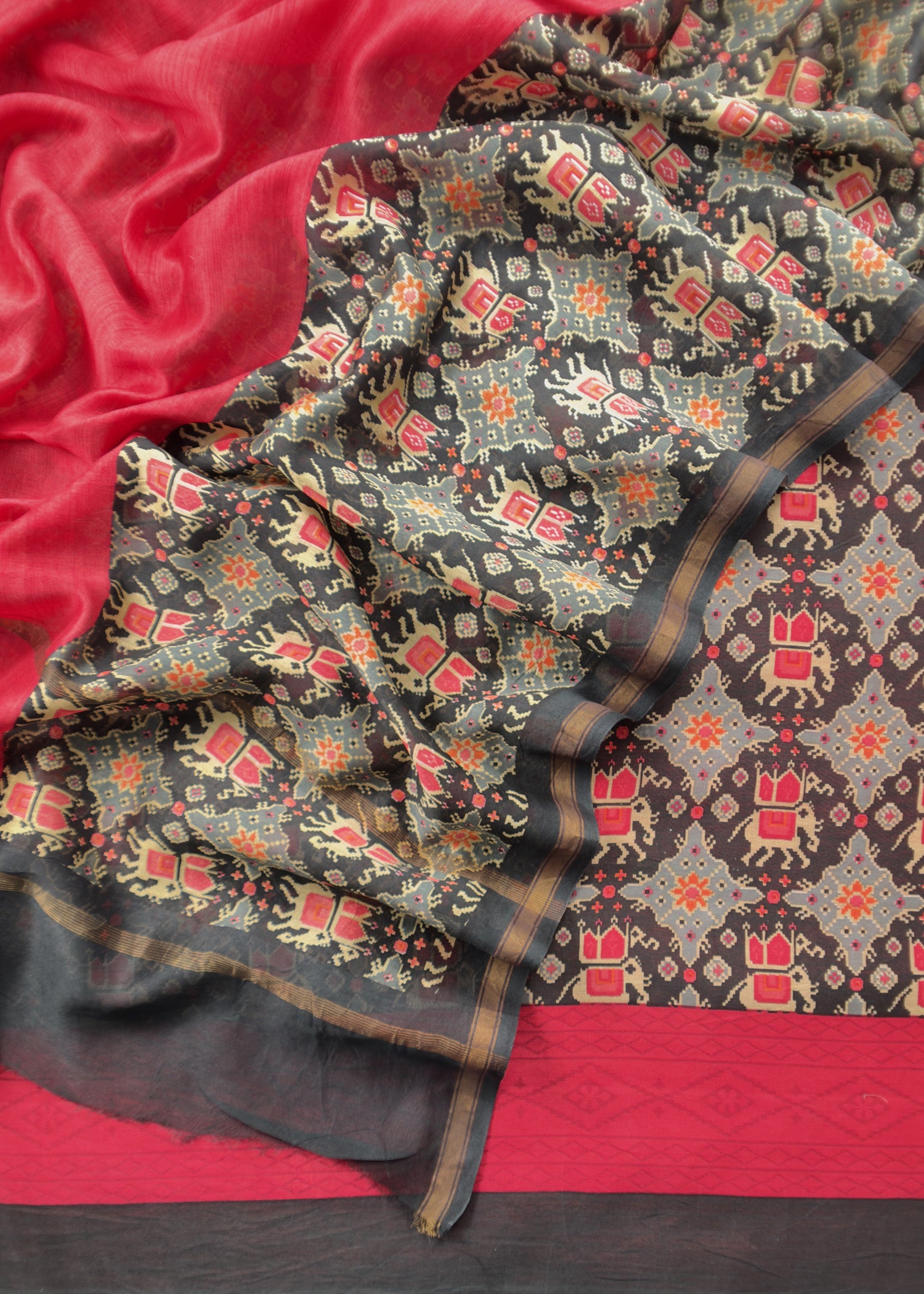 Buy Unstitched Maheshwari Silk Suit