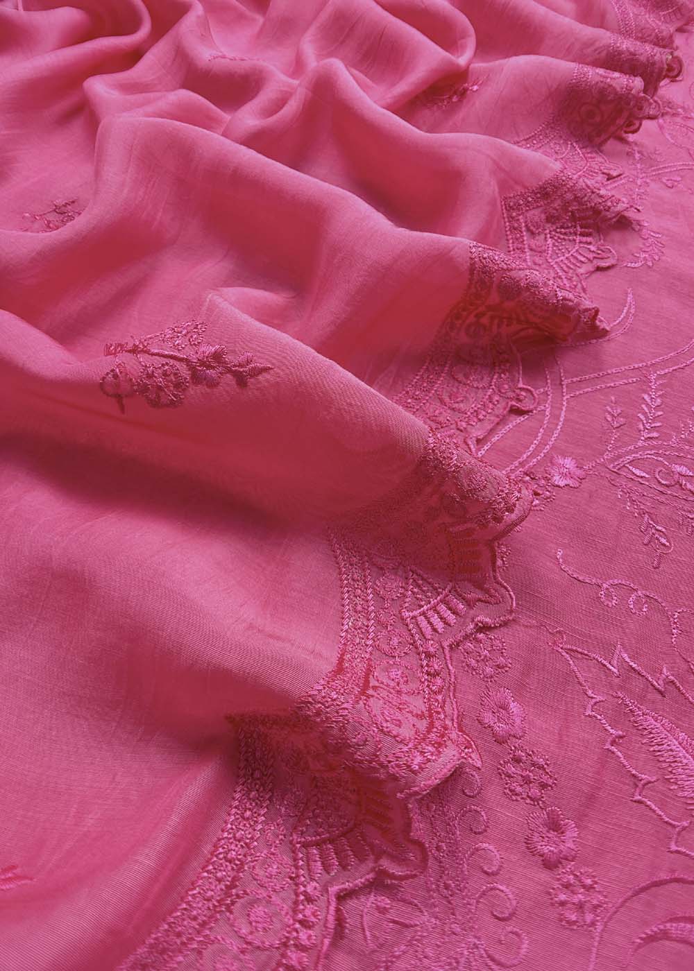Pink Pure Linen Silk Suit