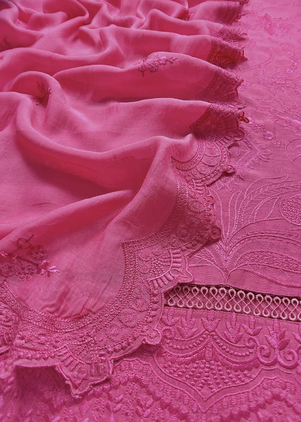 Pink Pure Linen Silk Suit