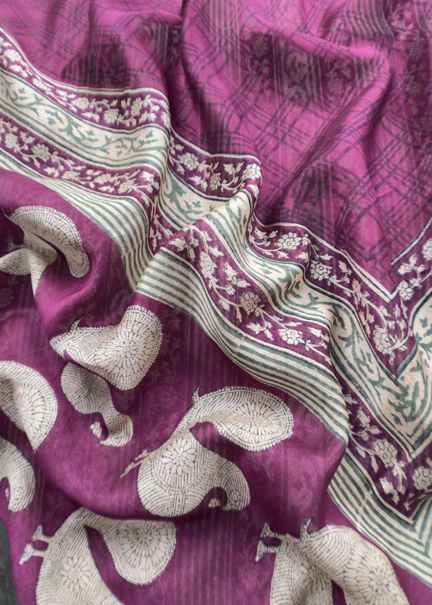 Pure maheshwari silk suit fabric
