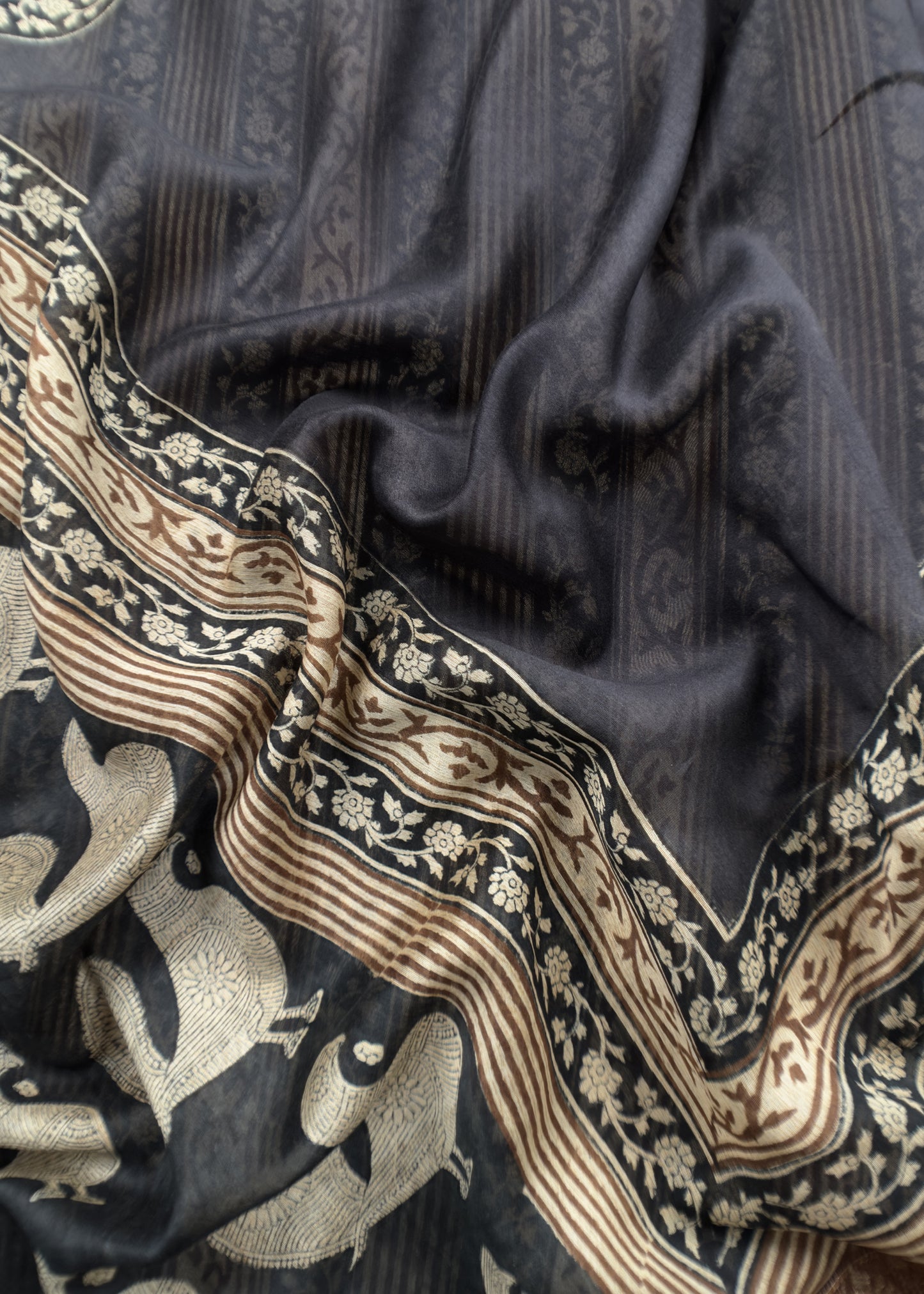 Pure maheshwari silk suit fabric