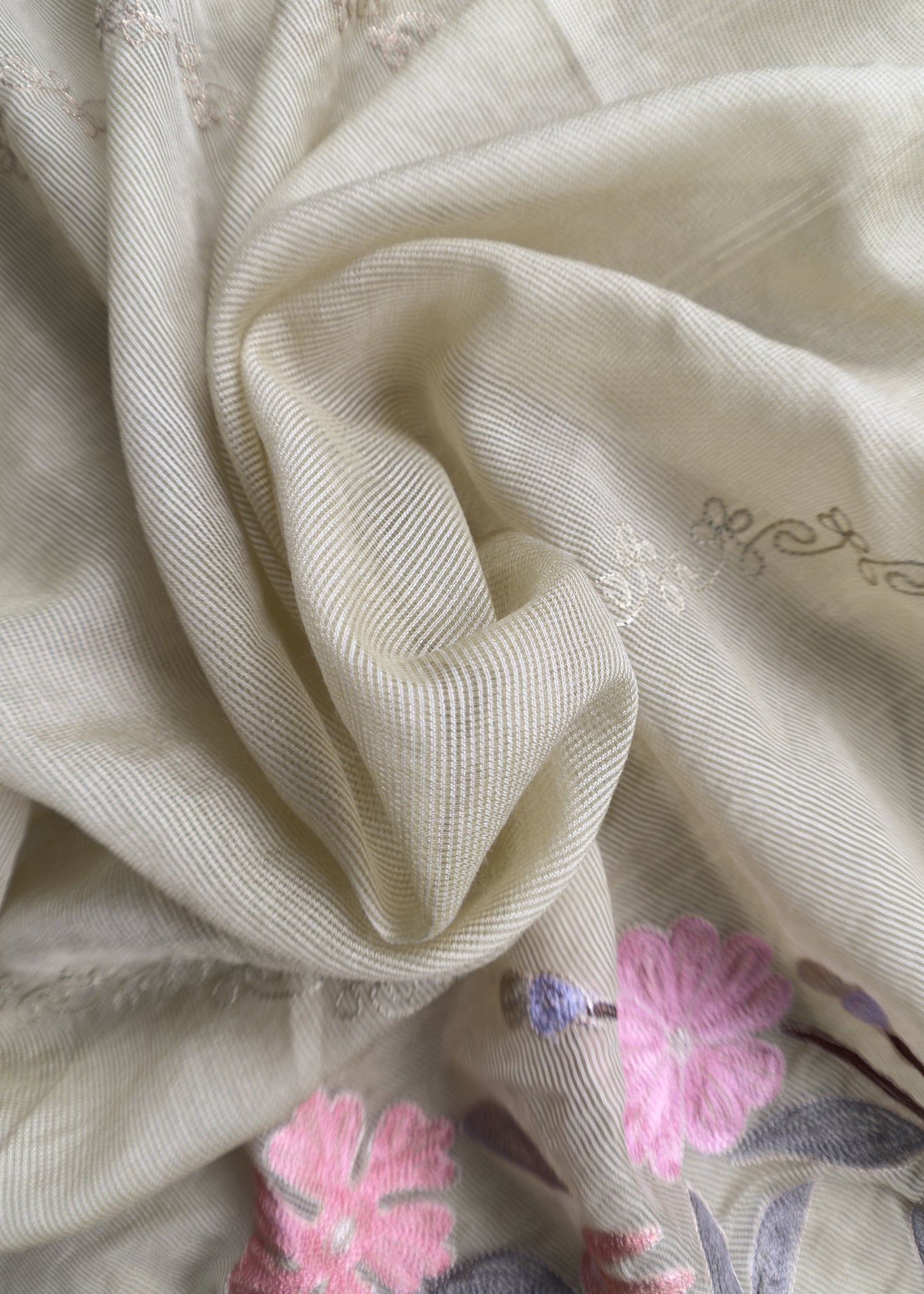 Embroidered Unstiched Cotton Suit With Kota Dupatta