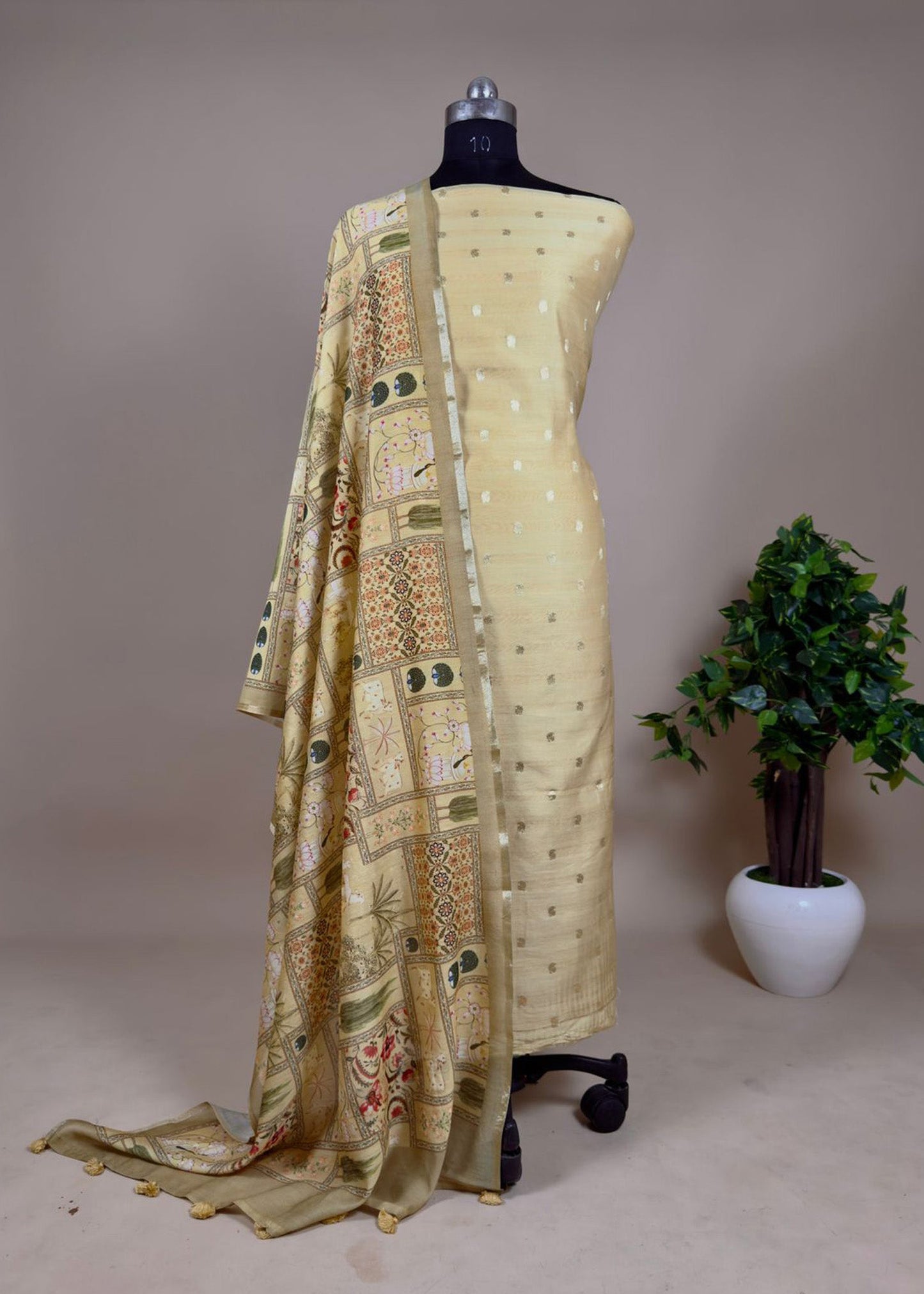 Chanderi Beautiful Digital Print Pichwai Suit