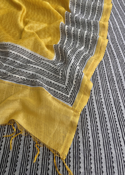 Ekaya Banaras Maheshwari Suit With Contrast Dupatta