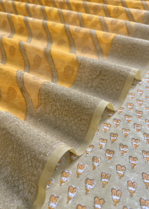 Yellow Banarasi Dupatta