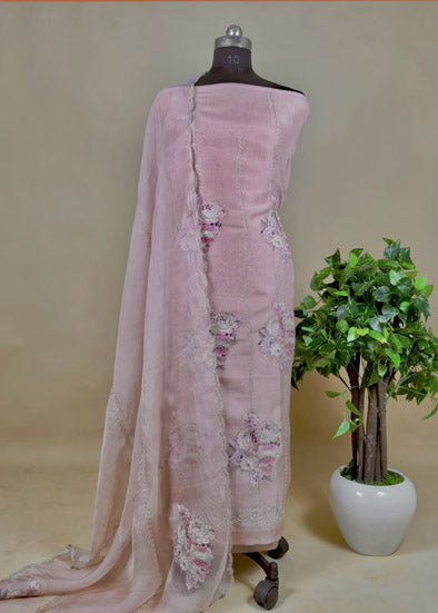 Pure Organza  Suit With Dupatta