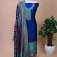 Blue Handwoven Kani Silk Unstitched Suit