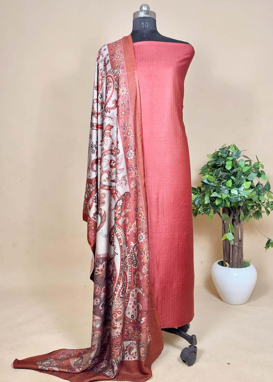 Pashmina Suit With Digital Print Dupatta