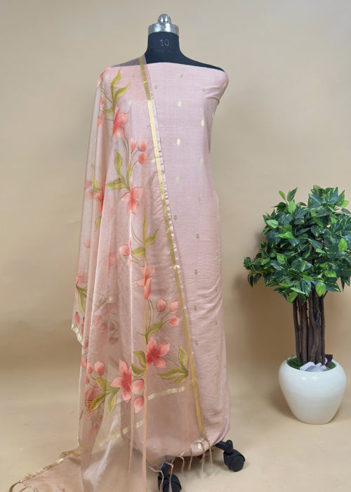 Unstitchted Banarasi Suit In Chanderi FOR women
