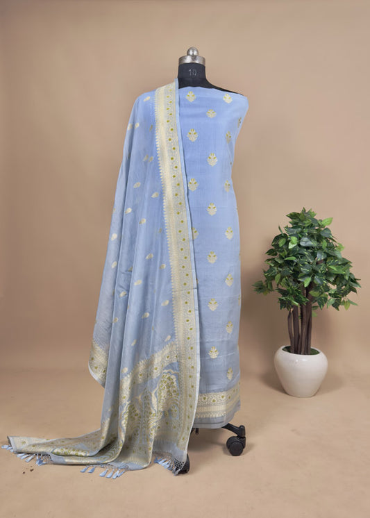  Banarasi Meenakari suit in pure organza silk . 