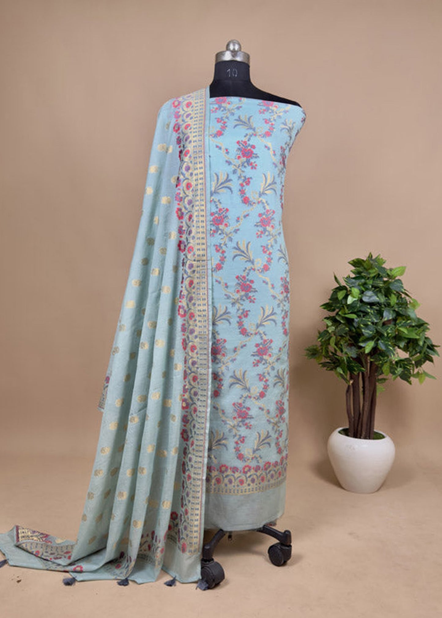  Banarasi meenakari suit in pure Cotton Suit.